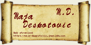 Maja Despotović vizit kartica